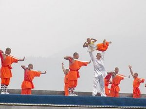 Monks in group