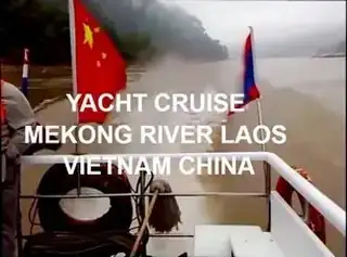 High speed yacht on mekong thailand