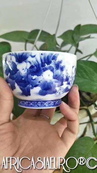 blue flower porcelain cup