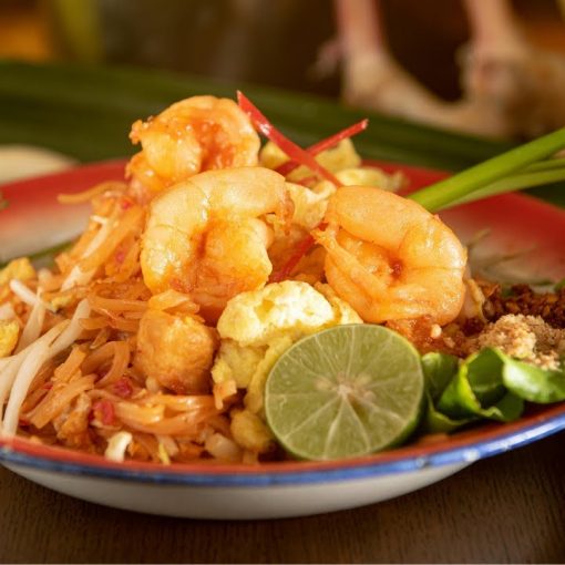 Thai rice noodles dish in Bangkok Thailand